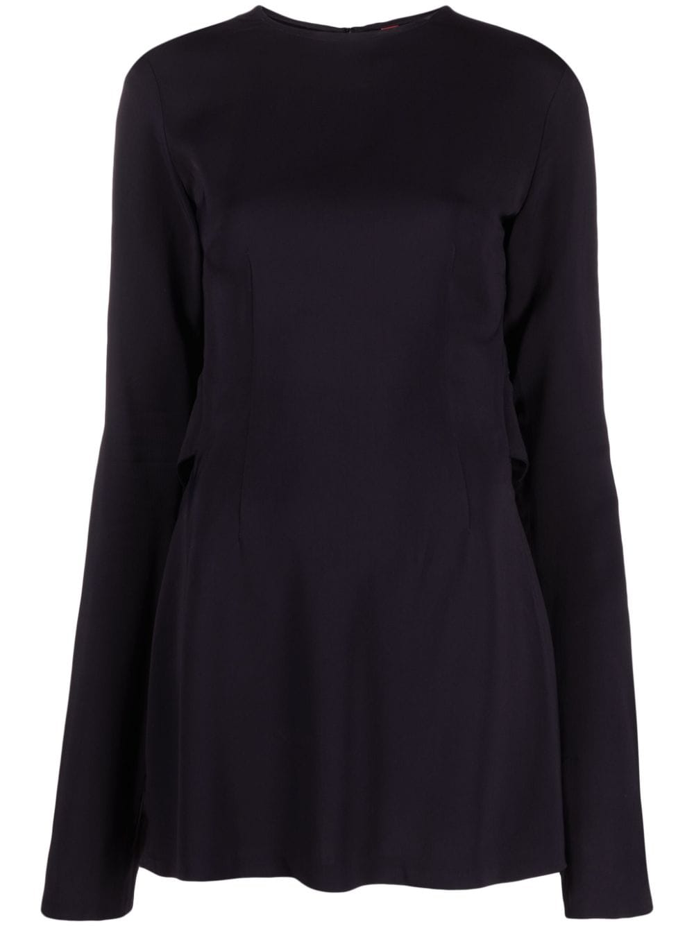 032C Flounced Mini Dress — Black