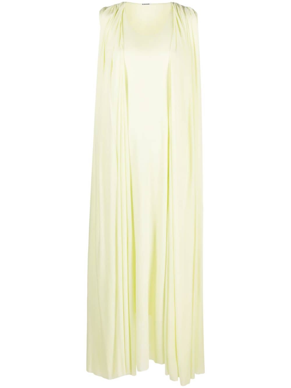 Jil Sander Draped Layered Dress — Cream