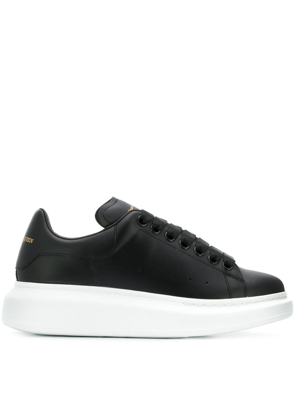 Zapatillas deportivas extragrandes de piel Alexander McQueen — Negro