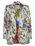 5Progress Floral-Print Blazer — Cream