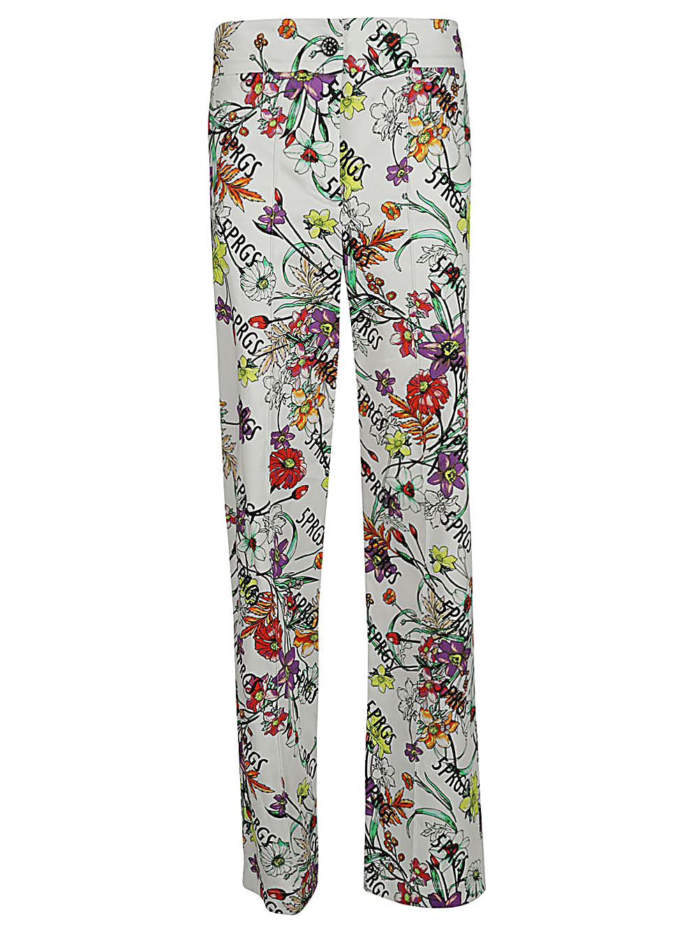 5Progress Floral-Printed Cotton Trousers — Light Grey