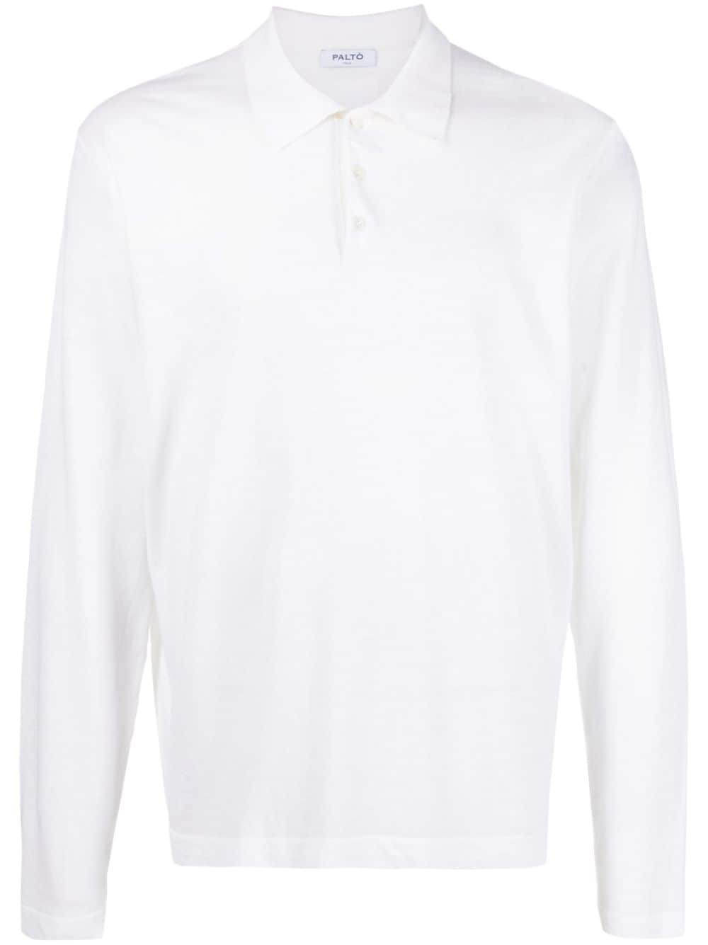 Paltò Cotton-Linen Blend Polo — White