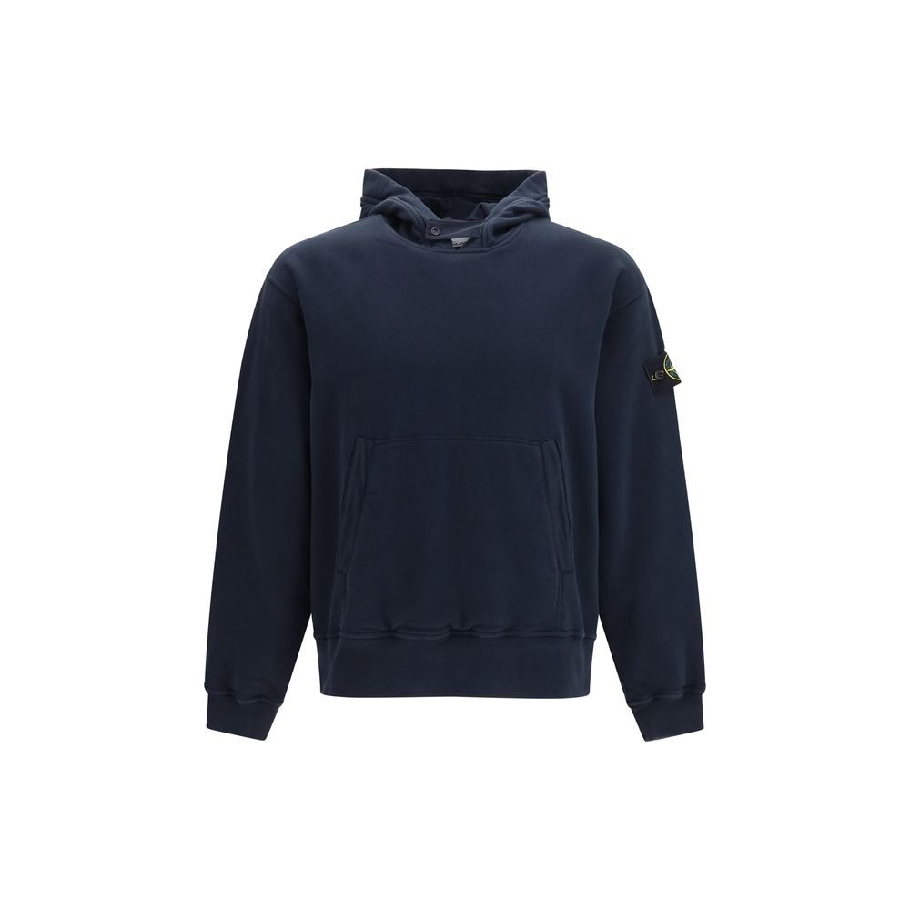 Stone Island Cotton Hoodie — Navy