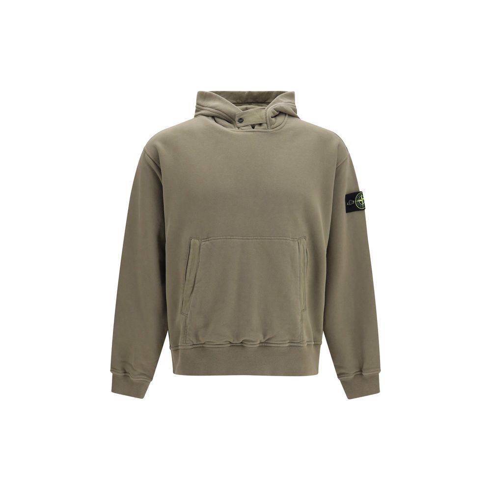 Stone Island Cotton Hoodie Hoodie — Beige