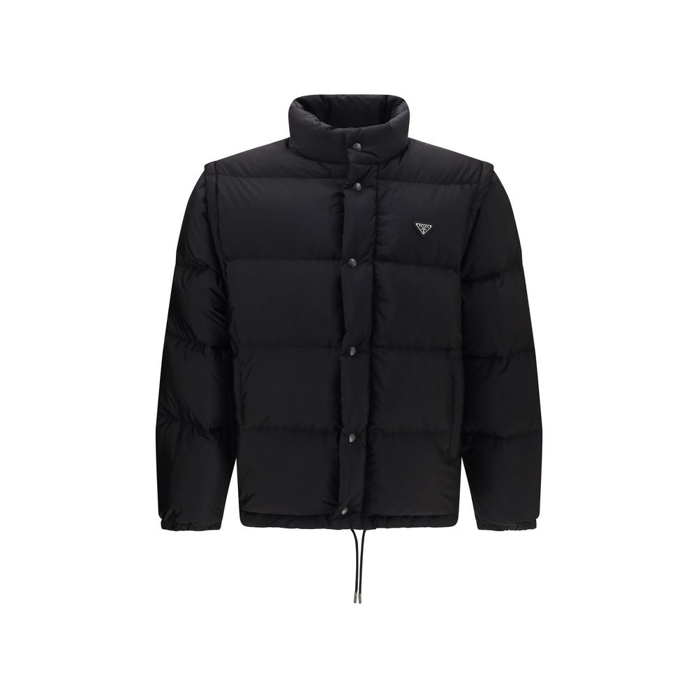 Prada Quilted Goose Down Down Jacket — Black