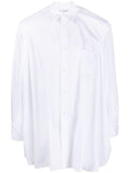 Comme Des Garcons Side-Slit Cotton Shirt — White