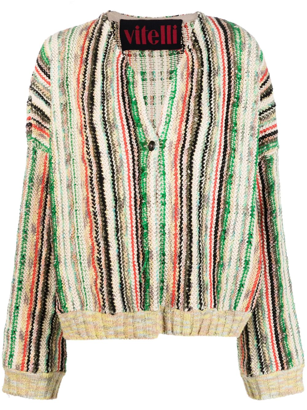 Vitelli Striped Knit Cardigan — Multicolor