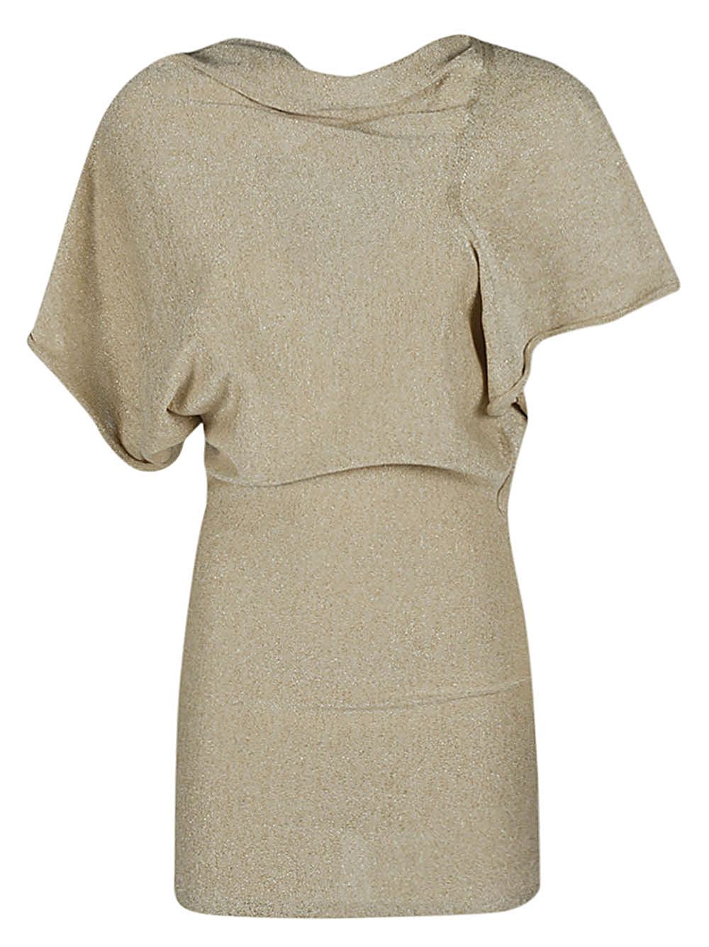 Circus Hotel Lurex Viscose Blend Dress — Gold