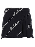 Rotate Birger Christensen Sequin Logo Skort — Black