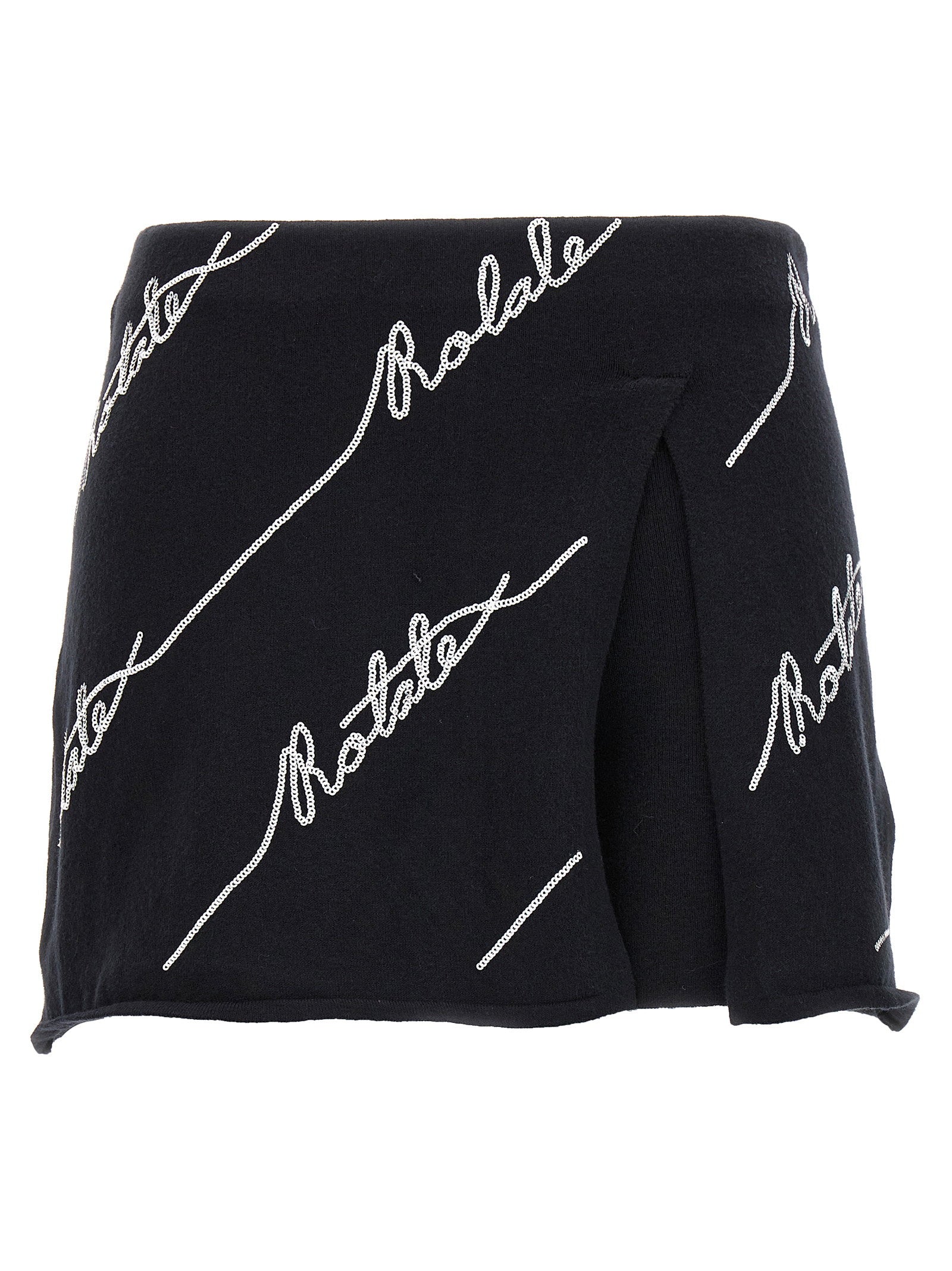 Rotate Birger Christensen Sequin Logo Skort — Black
