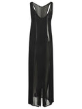 Y/Project Semi-Sheer Tank Dress — Black