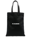 Jil Sander Logo-Print Tote Bag — Black