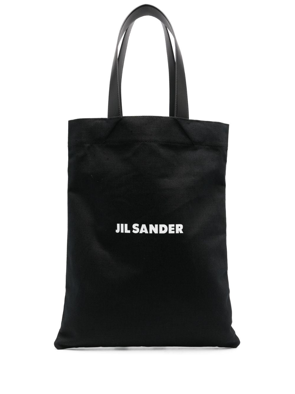 Jil Sander Logo-Print Tote Bag — Black
