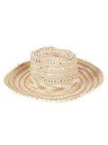 Exquisite J Raffia Woven Sun Hat — Natural