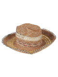 Exquisite J Raffia Fedora — tan