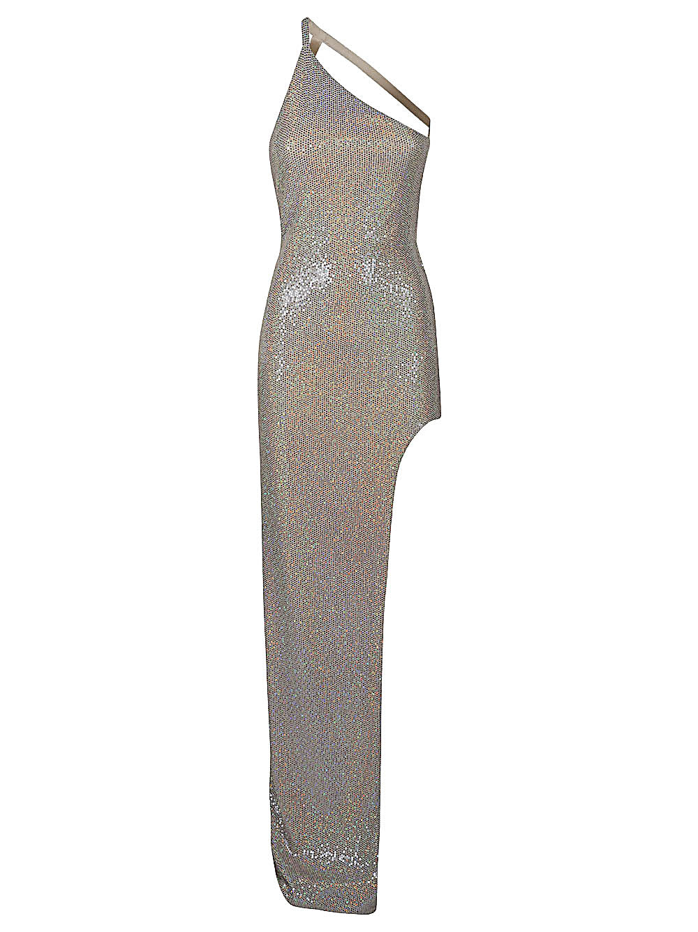 The Sei One-Shoulder Sequined Dress — Silver