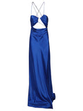 The Sei Asymmetric Silk Dress — Blue
