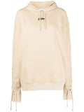 Jean Paul Gaultier Logo-Embroidered Cotton Hoodie — Beige