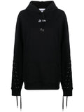 Jean Paul Gaultier Logo-Embroidered Cotton Hoodie — Black