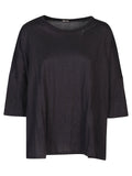 Apuntob Linen-Blend Jersey T-shirt — Black