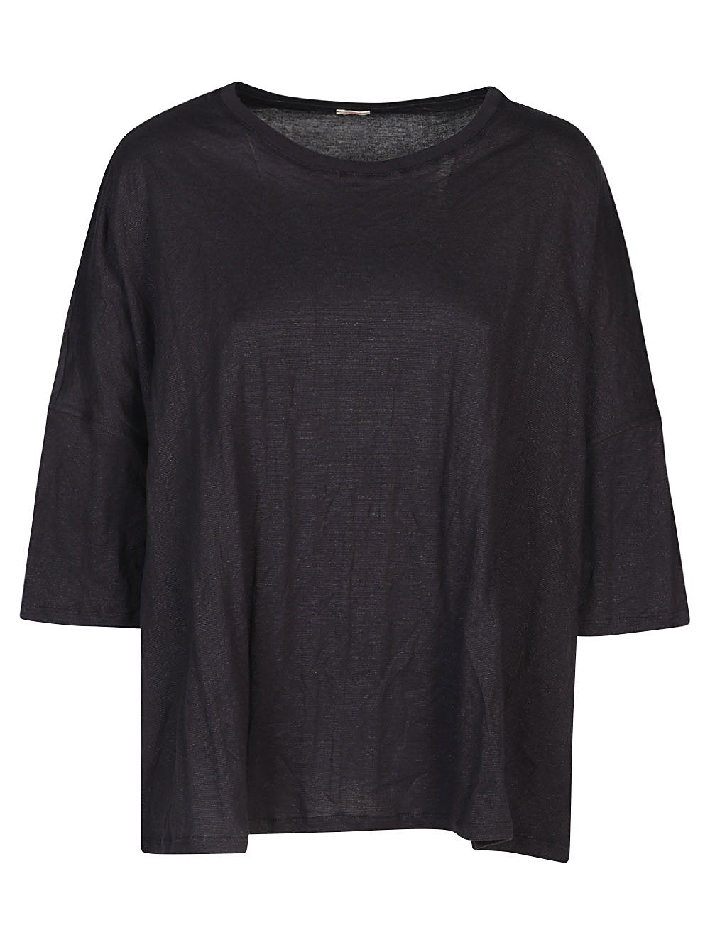 Apuntob Linen-Blend Jersey T-shirt — Black