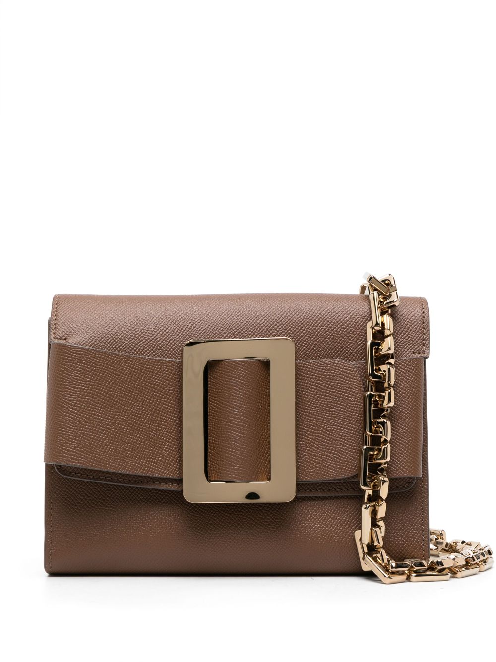 Boyy Buckle Travel Case Clutch — Brown