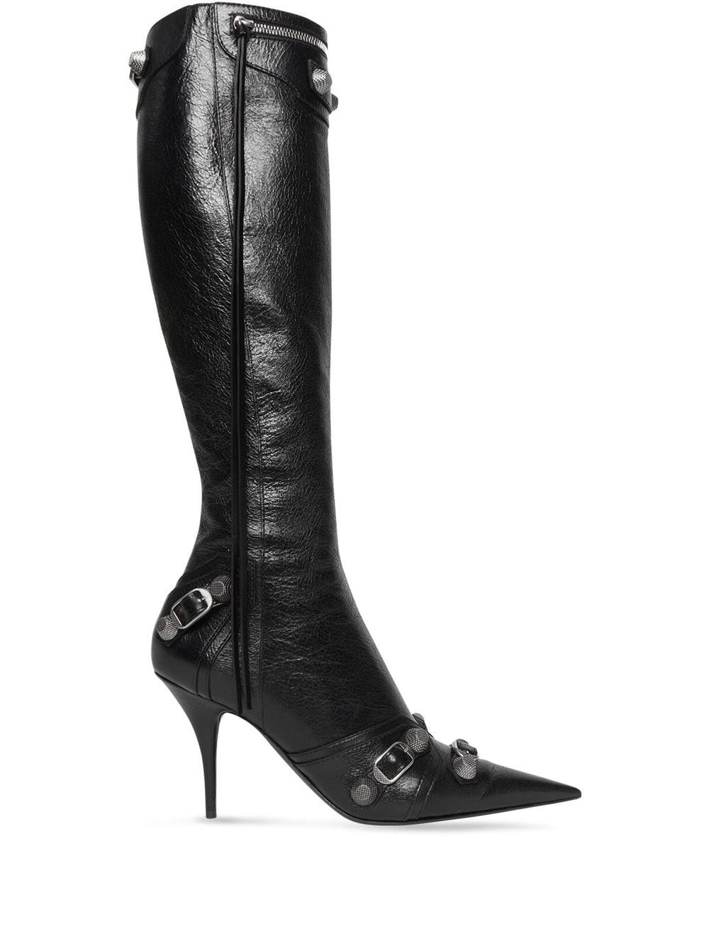 Balenciaga Cagole Knee-High Boot — Black