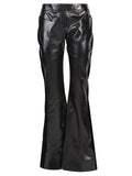 Tom Ford Flared Leather Trousers — Black