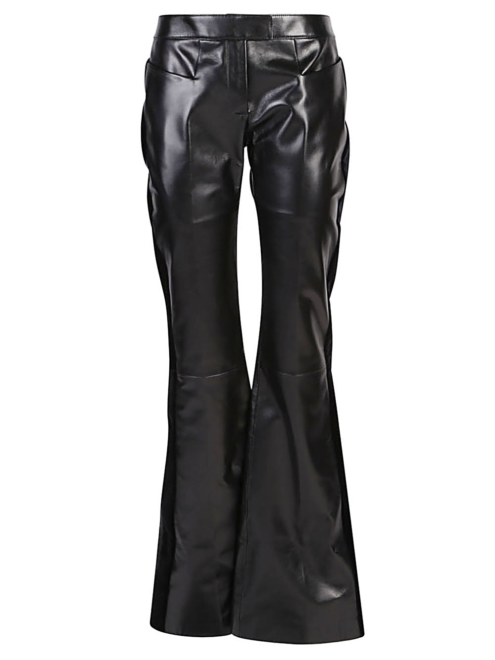 Tom Ford Flared Leather Trousers — Black