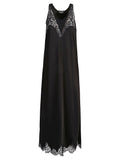 Balenciaga Lace-Trimmed Sleeveless Dress — Black