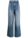 Armarium Wide-Leg Denim Shorts — Indigo