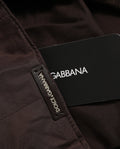 Dolce & Gabbana HAT10037 Cotton-Silk Blend Newsboy Cap — Brown