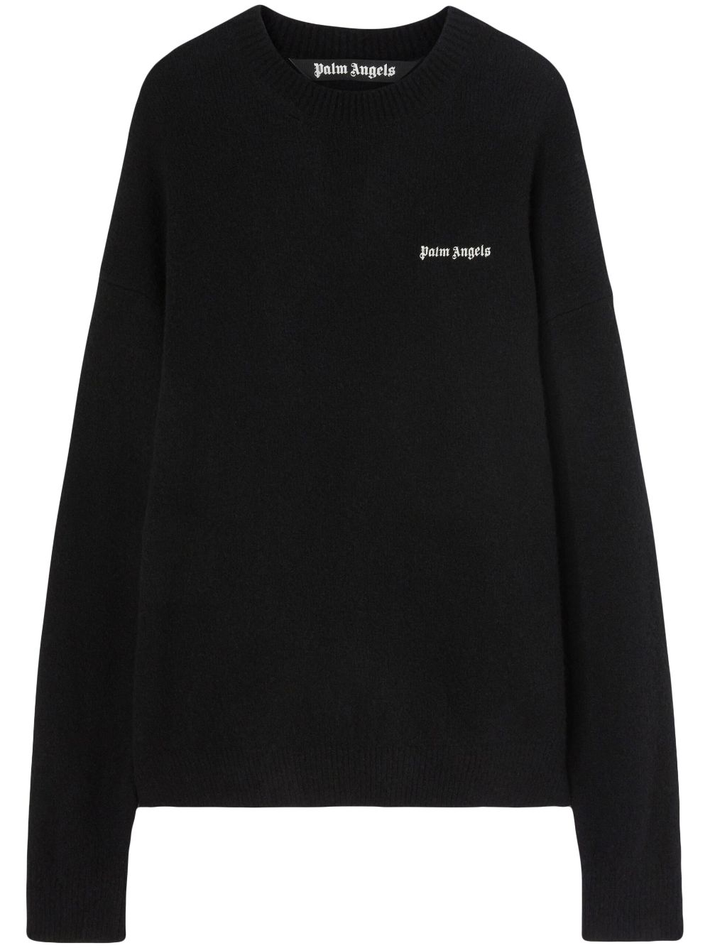 Palm Angels Logo-Print Sweatshirt — Black