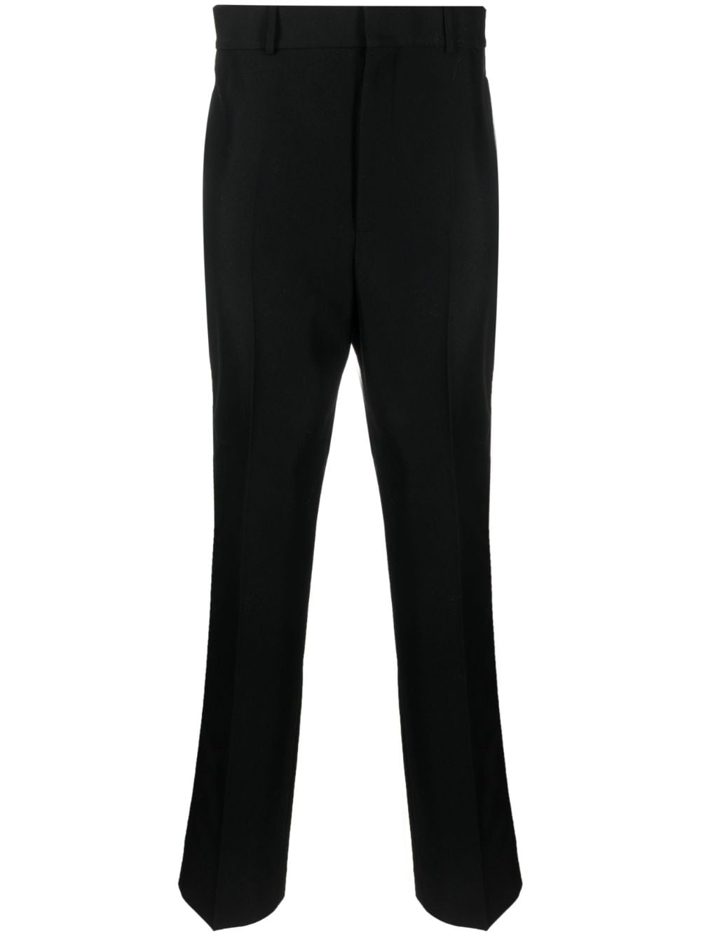 Palm Angels Striped Cotton Trousers — Black