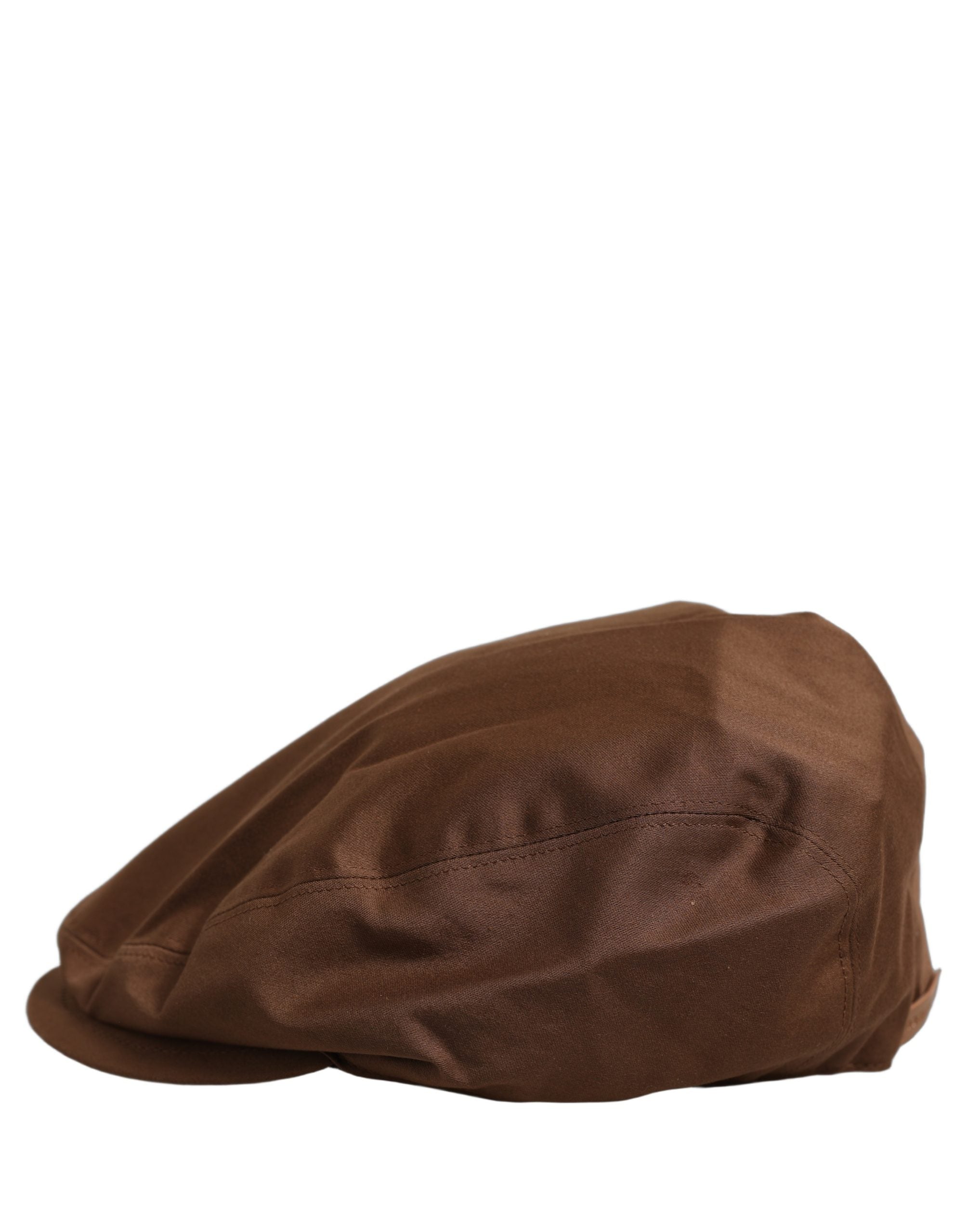 Dolce & Gabbana HAT10039 Cotton-Silk Blend Flat Cap — Brown