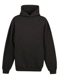 Balenciaga Rhinestone-Embellished Cotton Hoodie — Black