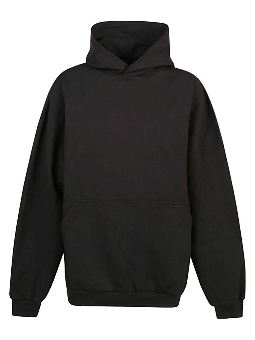 Balenciaga Rhinestone-Embellished Cotton Hoodie — Black