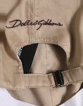 Dolce & Gabbana HAT10048 Logo-Embroidered Cotton Baseball Cap — Beige