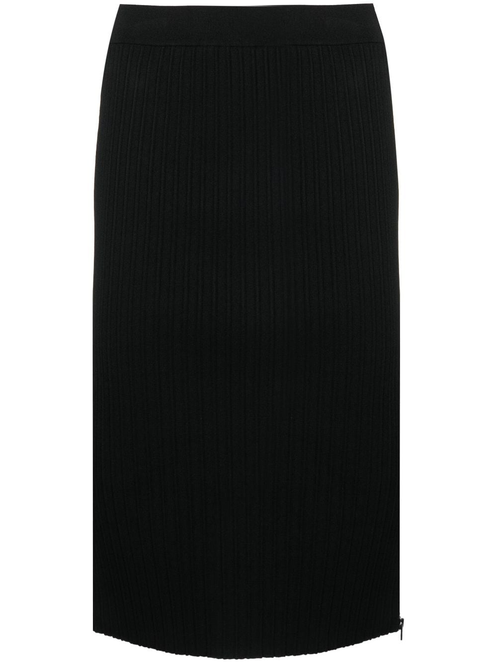 Tom Ford Ribbed Silk-Blend Skirt — Black