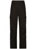 Dolce & Gabbana Logo-Plaque Cotton Cargo Pants — Black