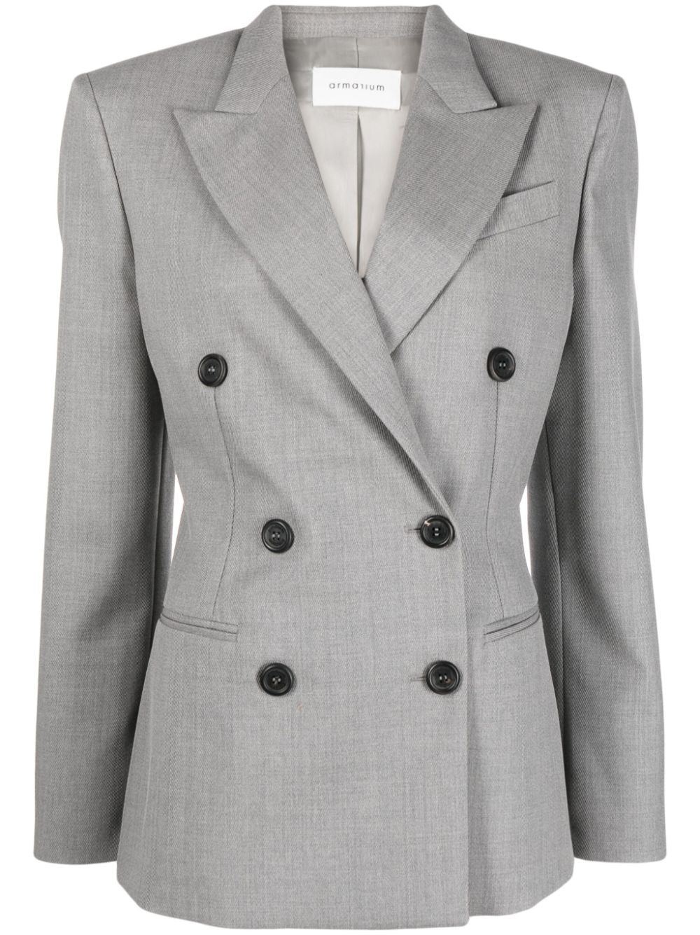 Armarium Double-Breasted Virgin Wool Blazer — Grey
