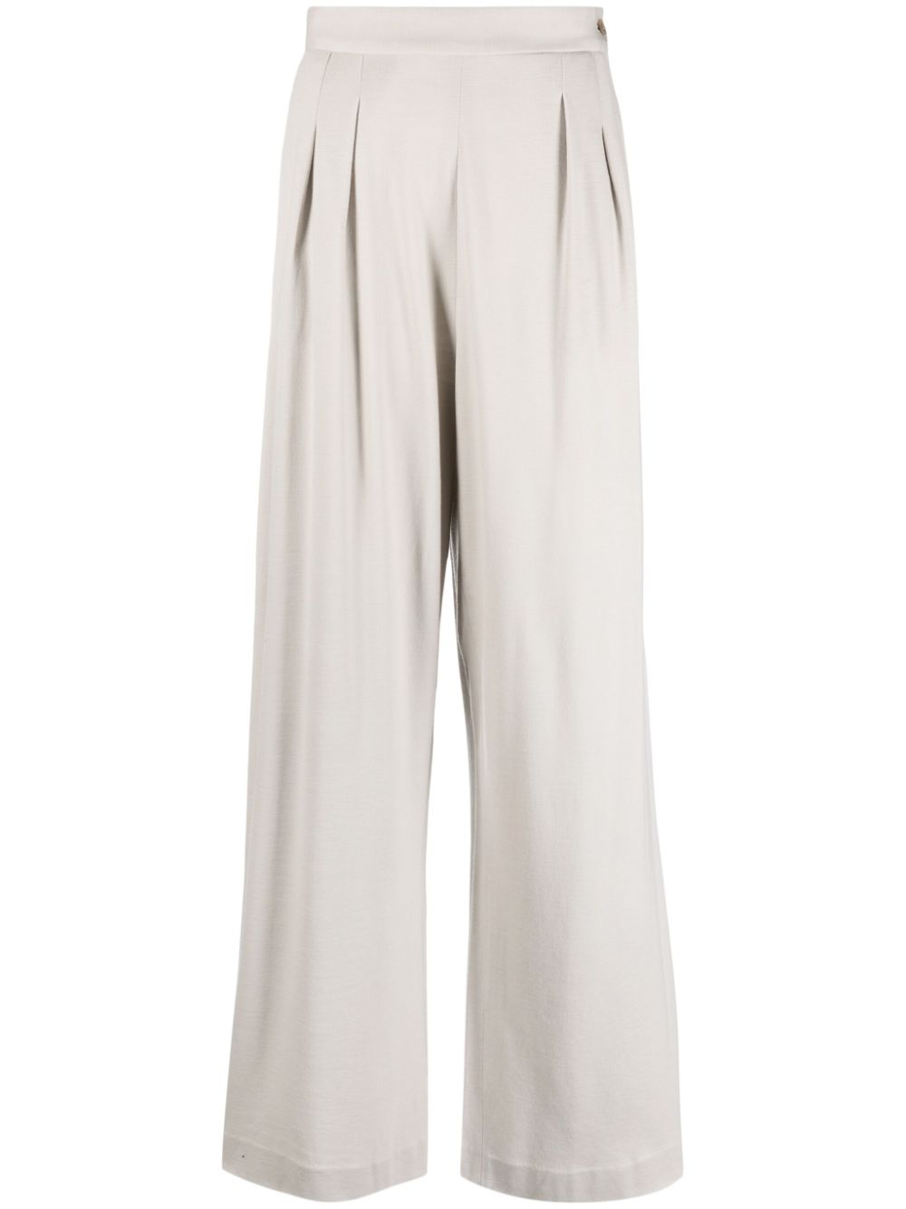 Fabiana Filippi Pleated Wool Trousers — Beige
