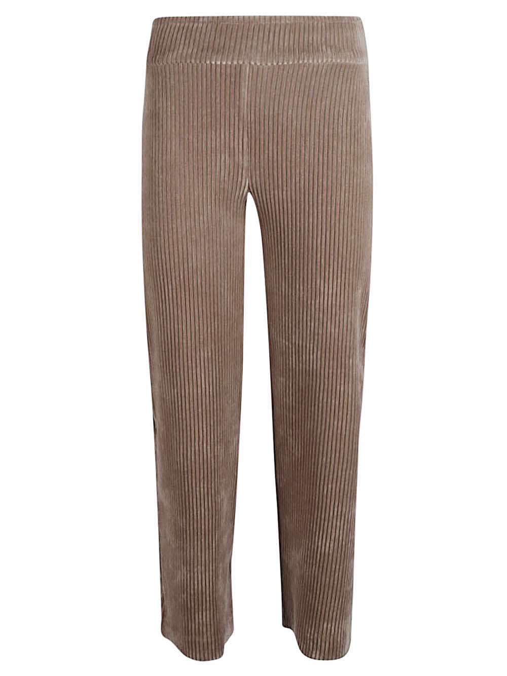 Avenue Montaigne Ribbed Corduroy Trousers — Beige