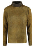 Alessandro Aste Wool and Cashmere Blend Turtleneck Sweater — Olive