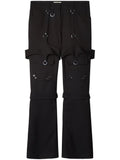 Off White Detachable Leg Cargo Cargo Pants — Black