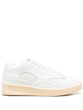 Jil Sander Panelled Leather Sneaker — White
