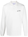 Palmes Logo-Embroidered Organic Cotton Polo Shirt — White
