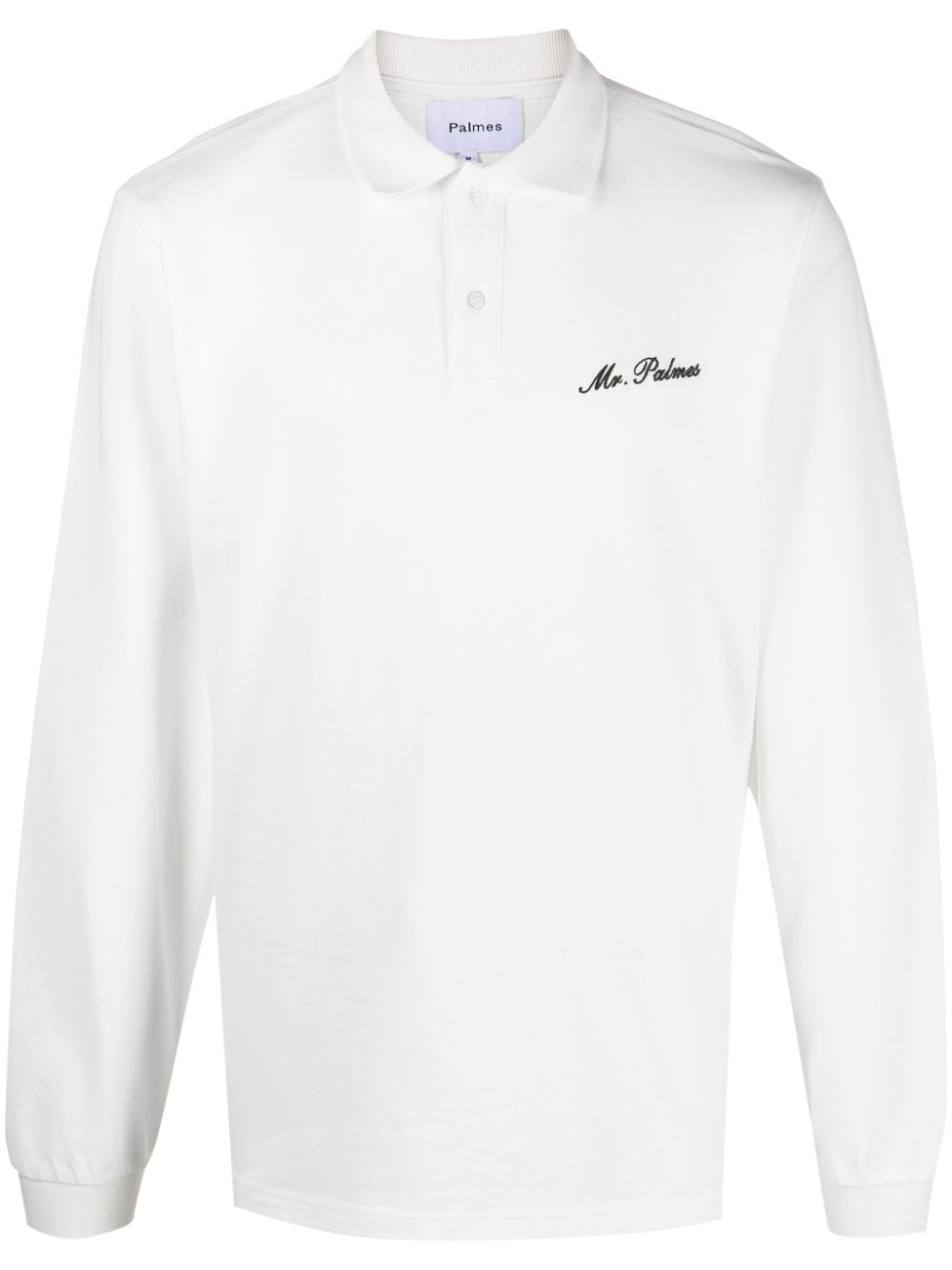 Palmes Logo-Embroidered Organic Cotton Polo Shirt — White
