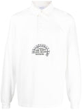 Palmes Slogan-Print Organic Cotton Shirt — white