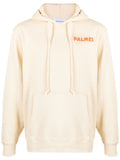 Palmes Logo-Print Organic Cotton Hoodie — Cream